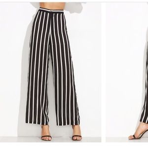 ~SHEIN~  Vertical Striped Wide Leg Pants. Size XS
